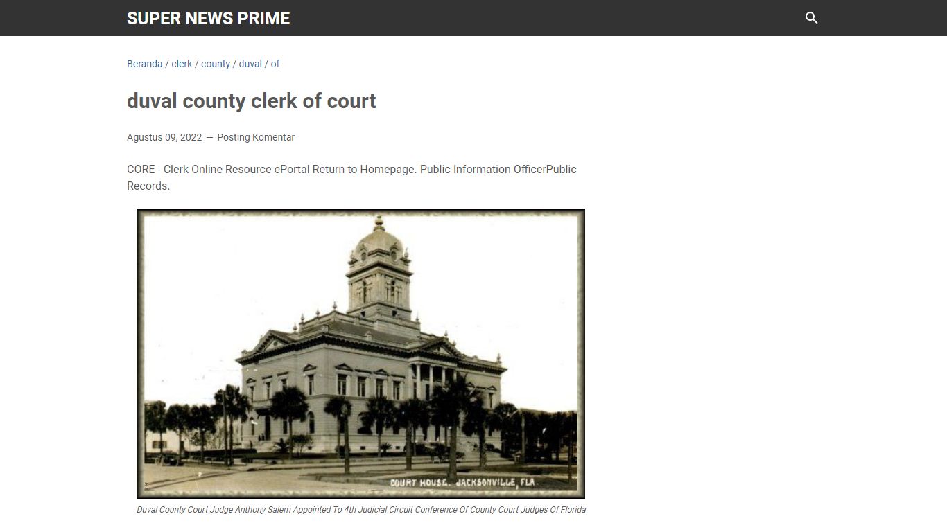 duval county clerk of court - Super News Prime